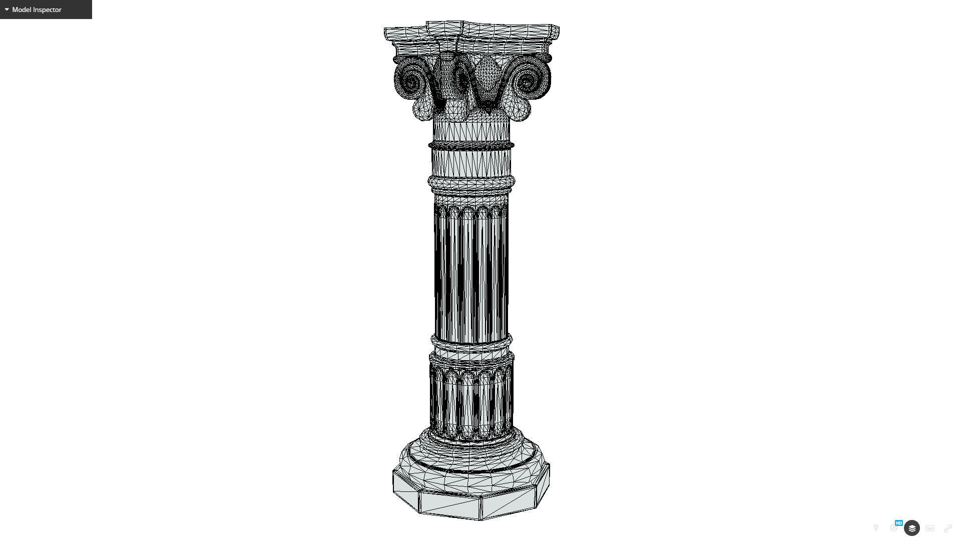 Classical Stone Column 01 - Game-ready - PBR Low-poly 3D model_6