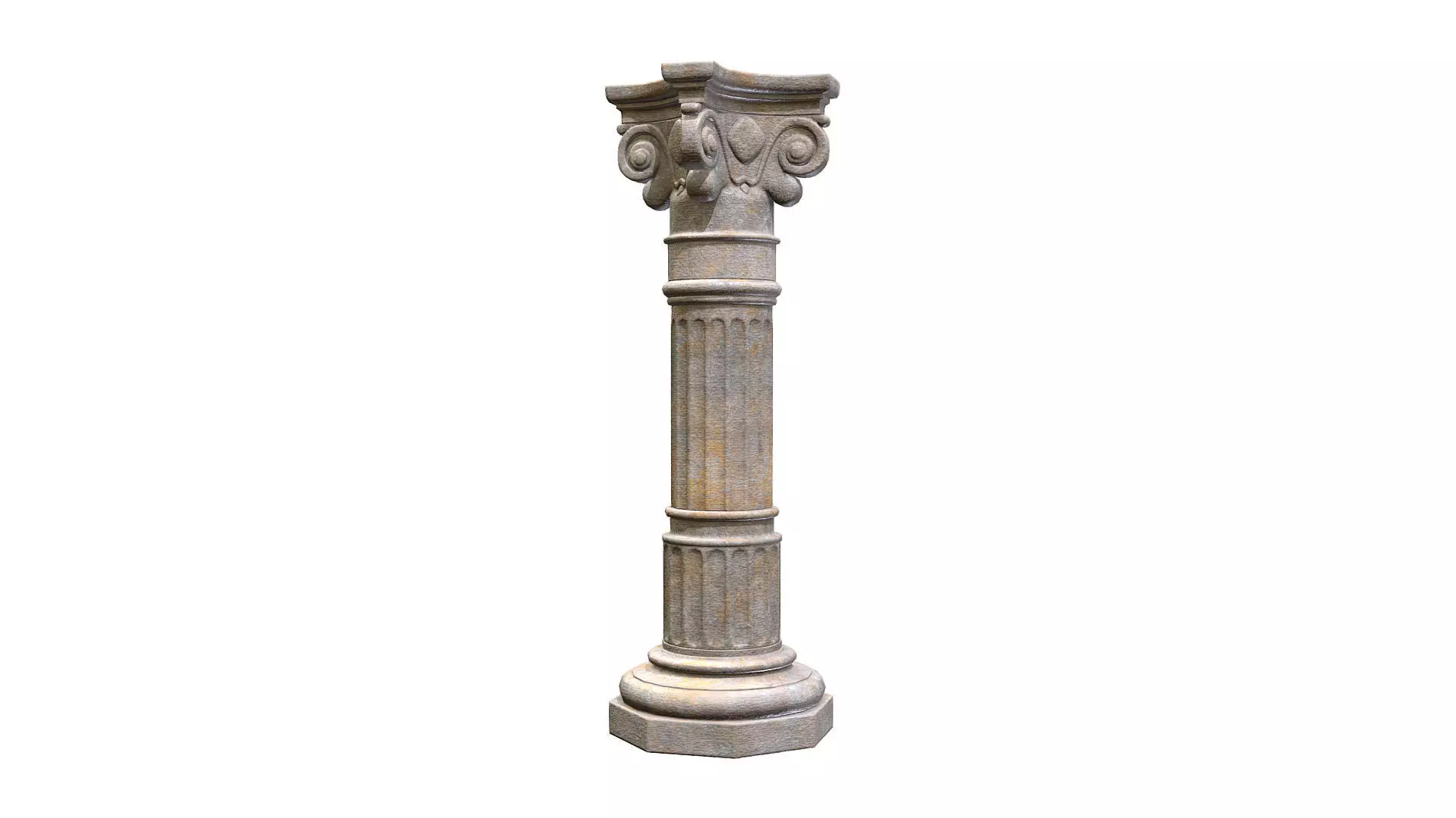 Classical Stone Column 01 - Game-ready - PBR Low-poly 3D model_0