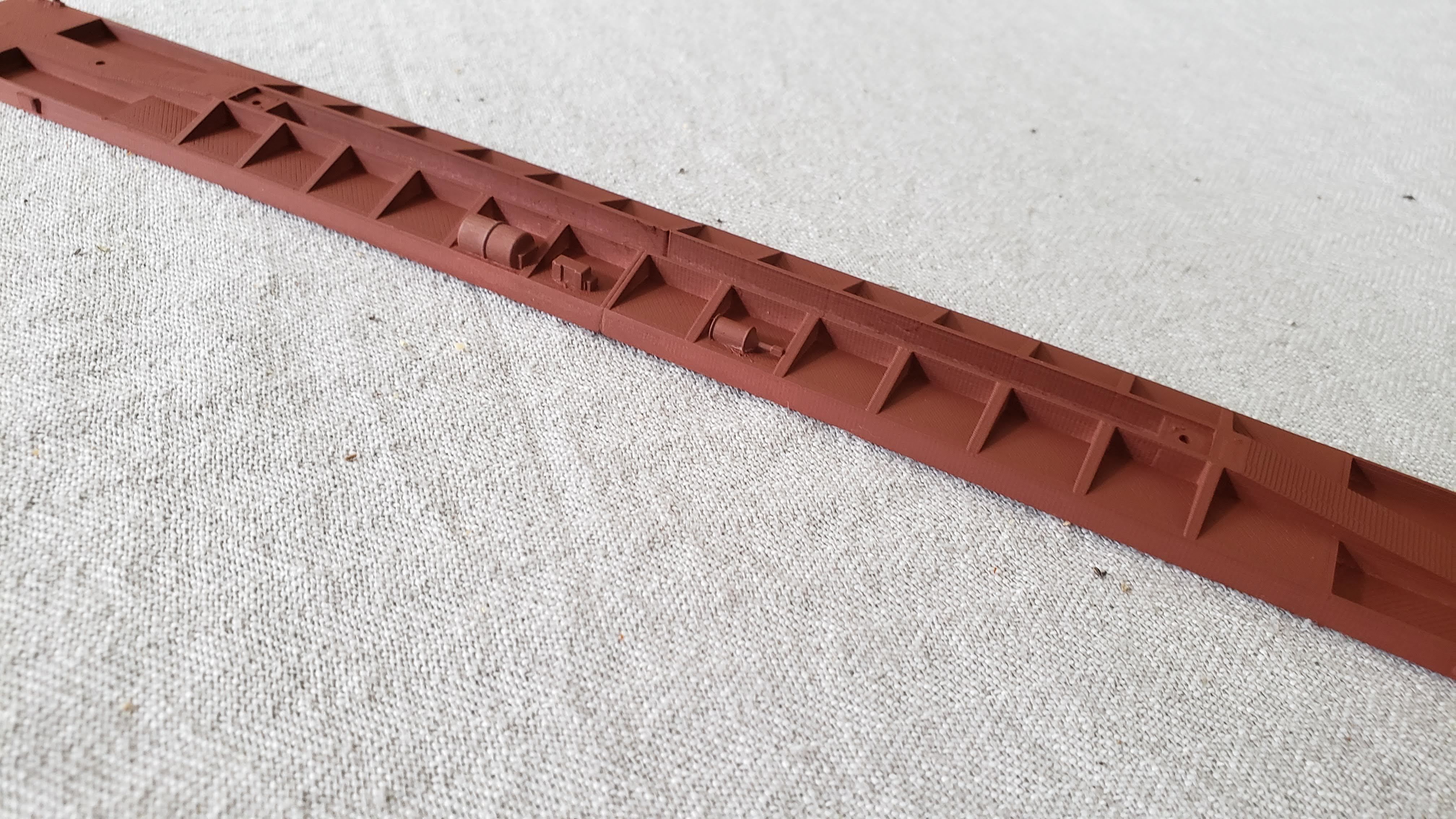 Flat Car 89 foot HO 3D print model_1