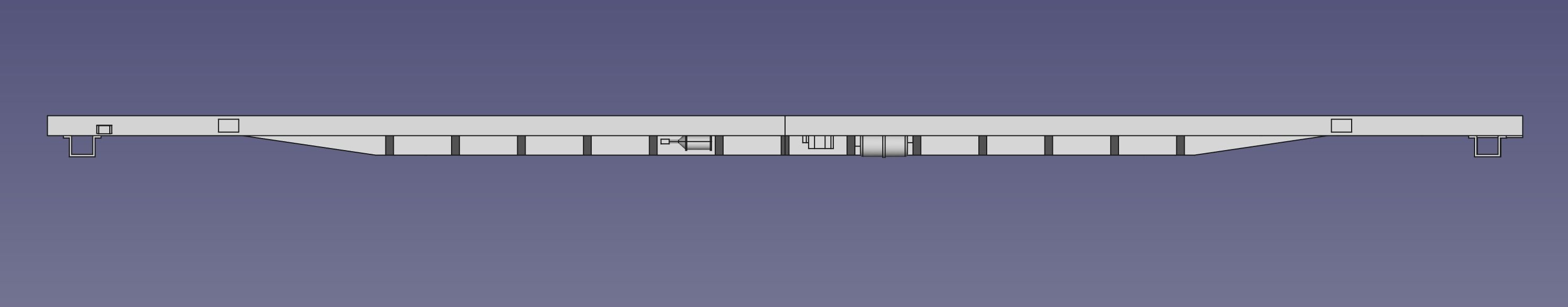 Flat Car 89 foot HO 3D print model_7