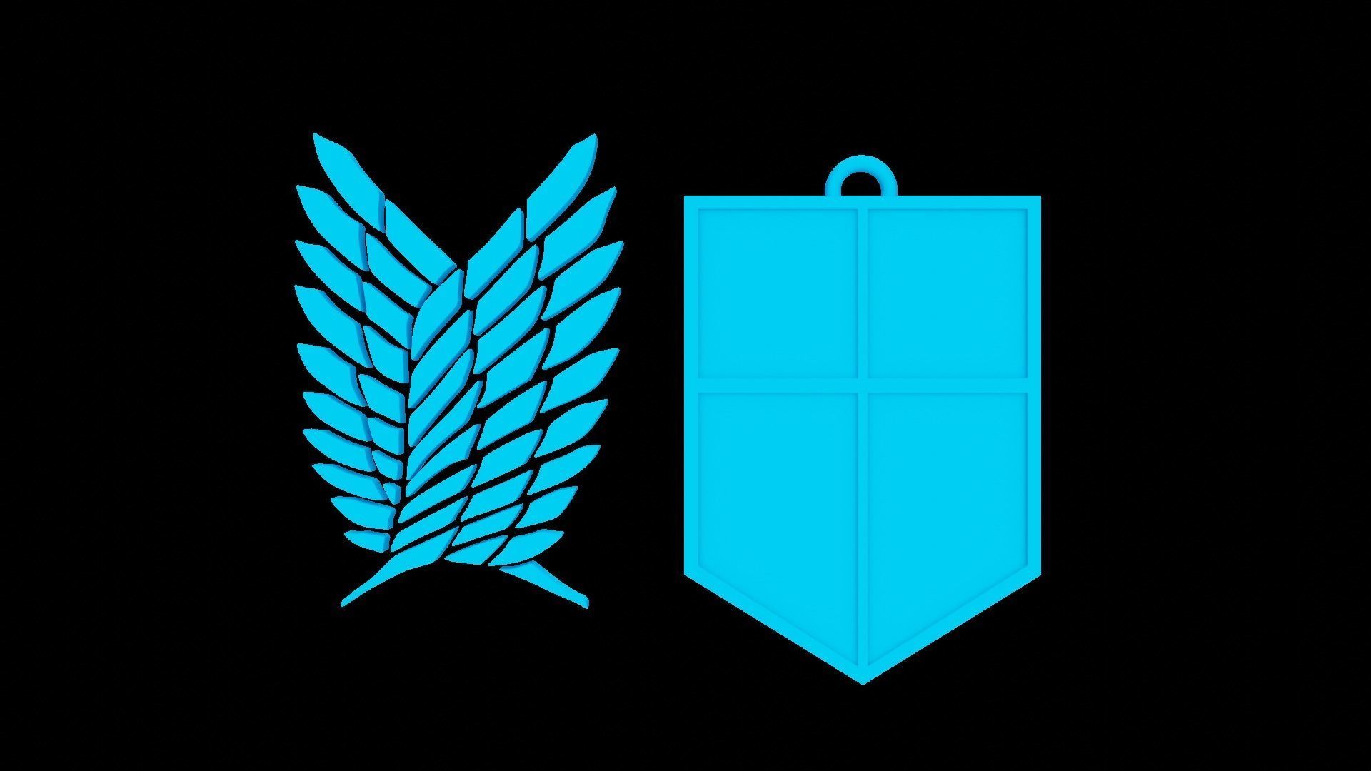 Freedom Wings pendant Attack on Titan 3D print model_2