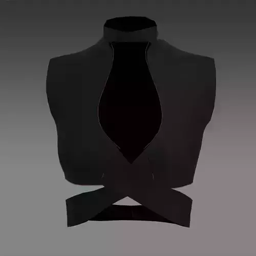 BLACK COLOR BLOUSE MATTE LOOK STRAP FASHION BLOUSE