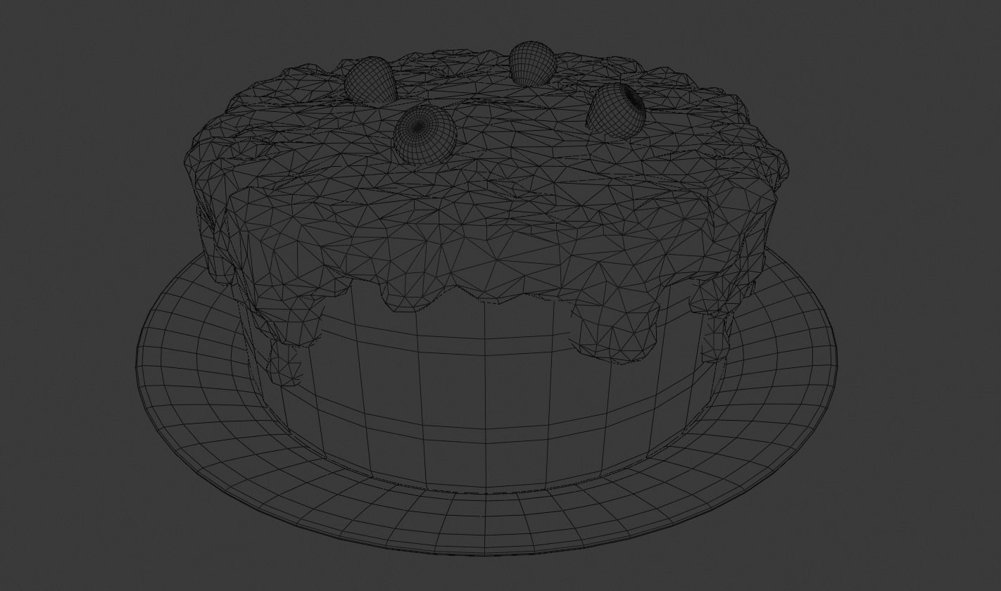 Cartoon Cake 3D model_3