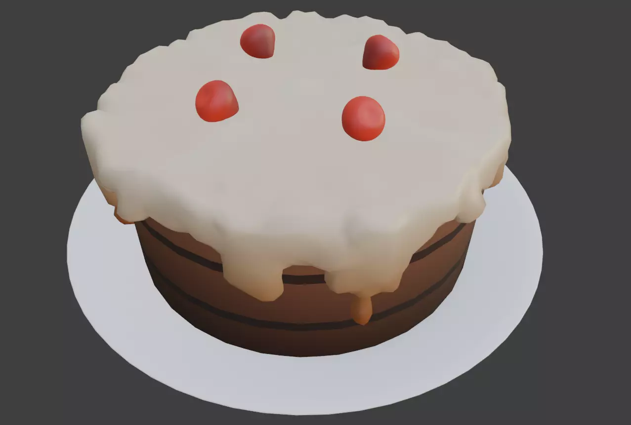 Cartoon Cake 3D model_0