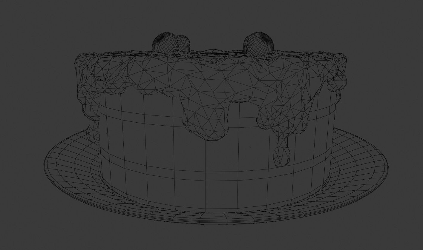 Cartoon Cake 3D model_4