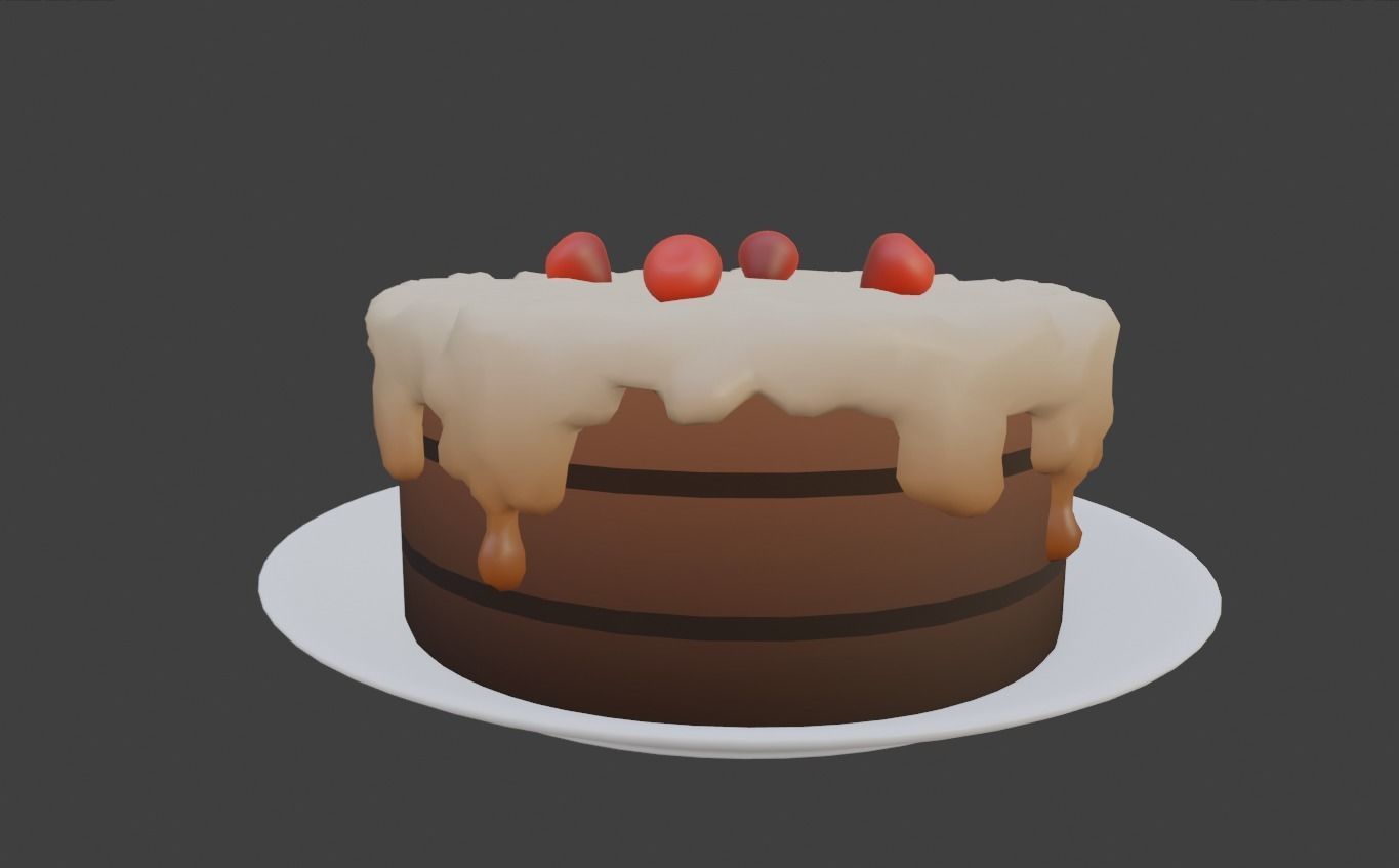 Cartoon Cake 3D model_1