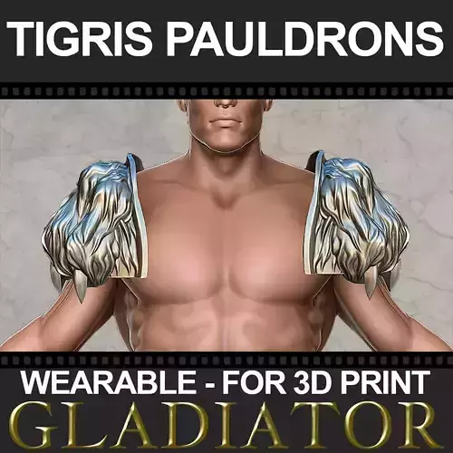 Tigris of Gaul Pauldrons  3D print model 3D print model
