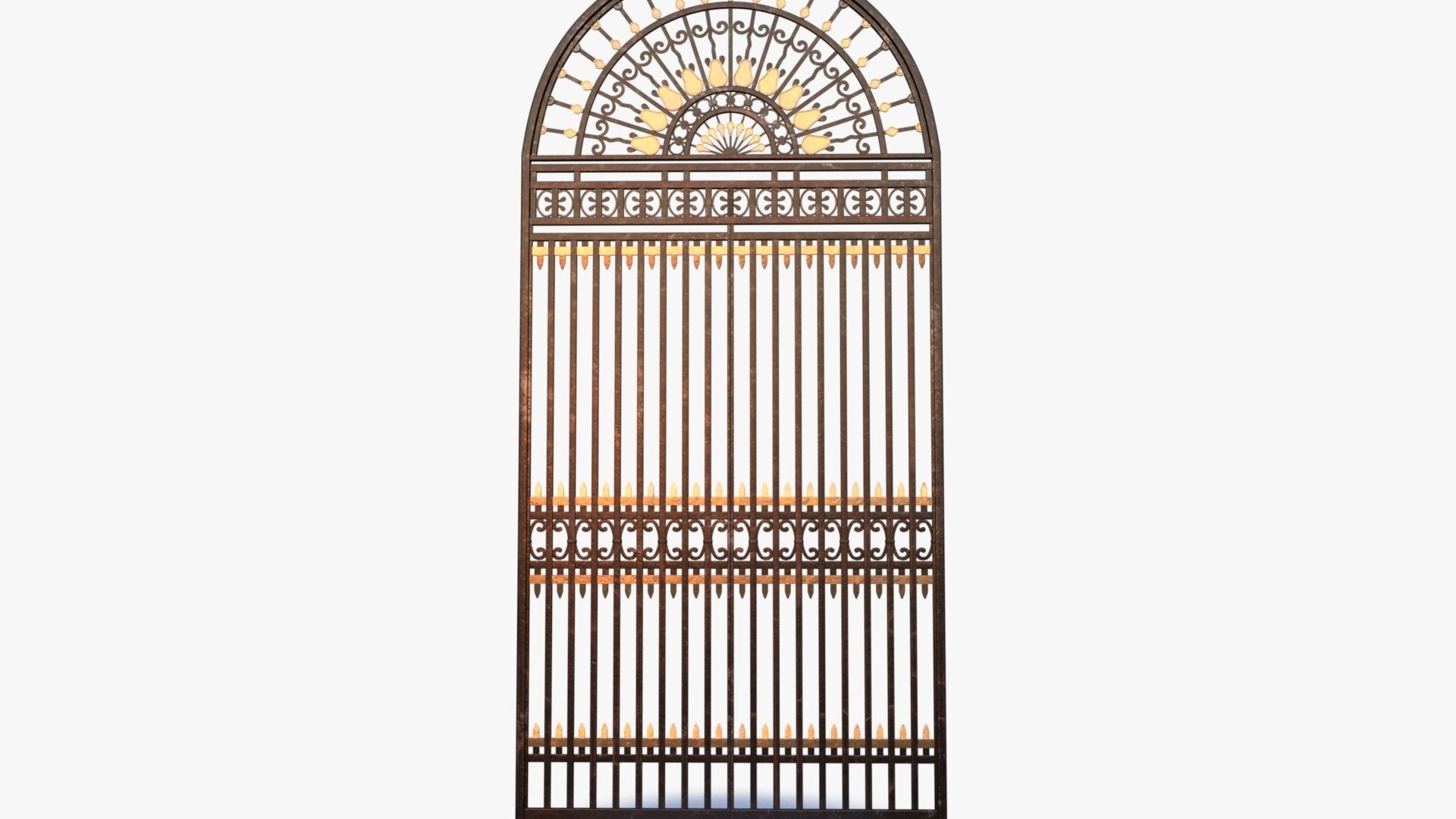 Iron Gate 0001 Low-poly 3D model_6