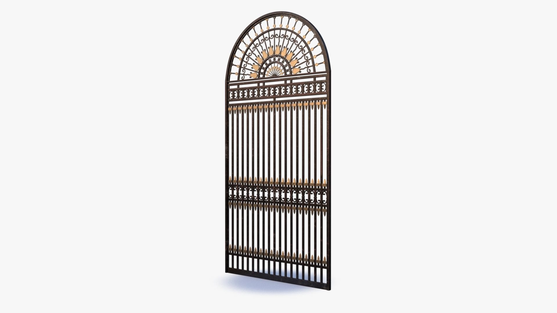 Iron Gate 0001 Low-poly 3D model_7