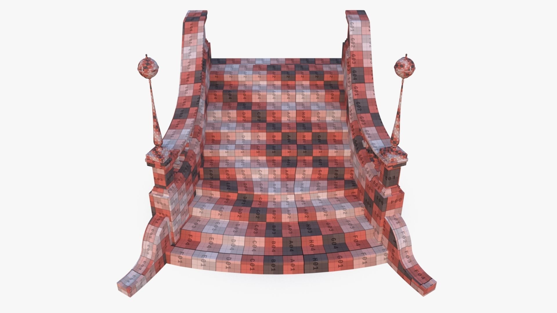 Stone Stair 0001 Low-poly 3D model_18