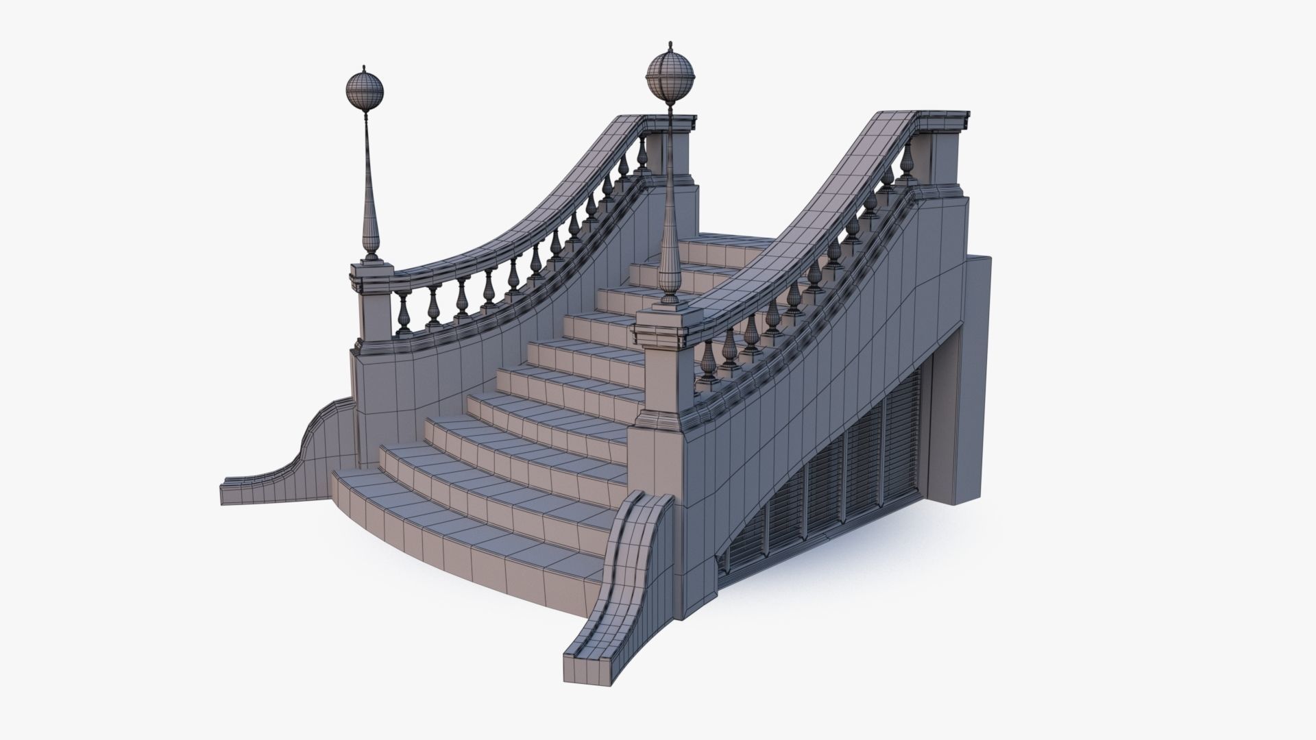 Stone Stair 0001 Low-poly 3D model_23