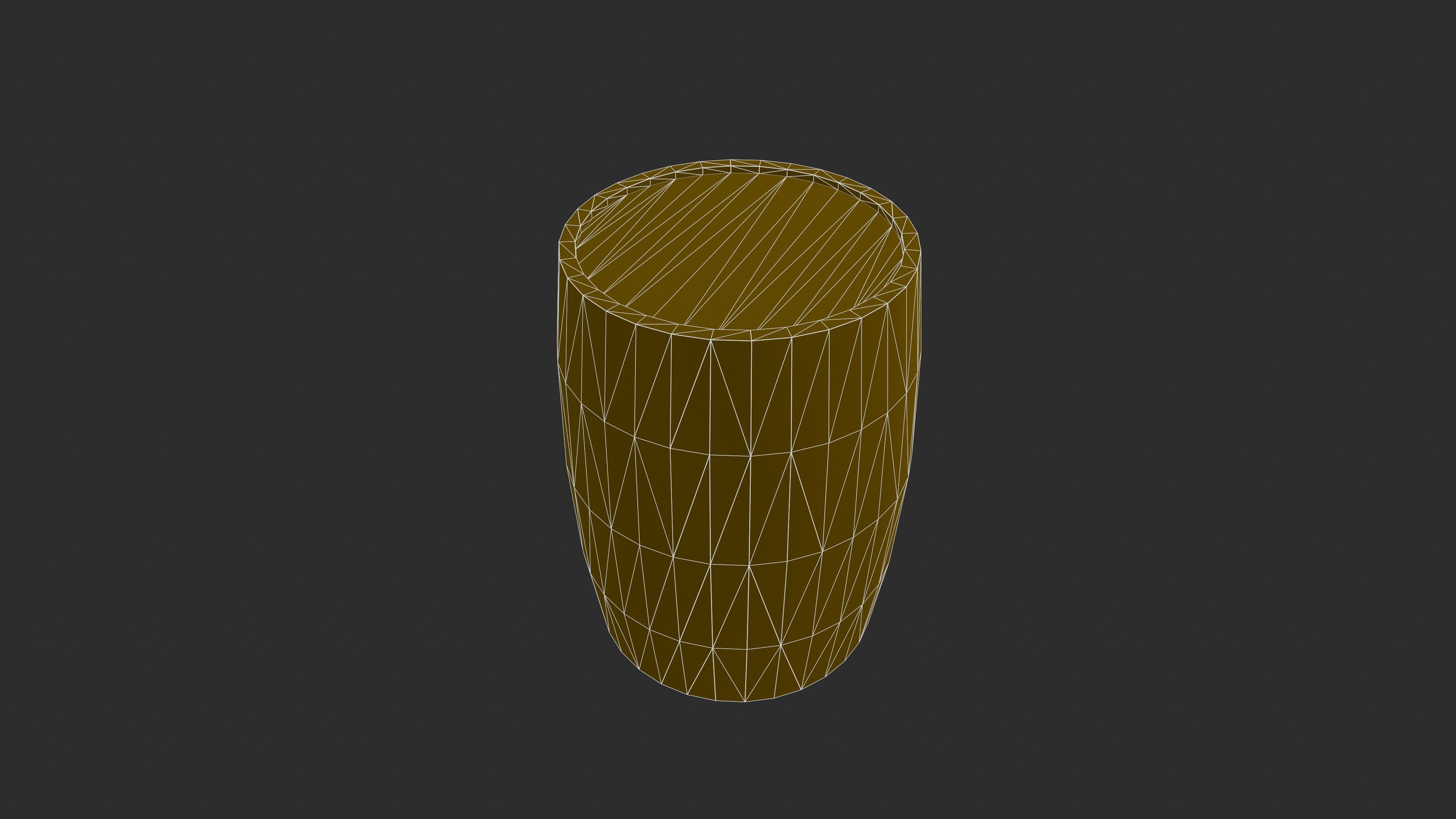 Wooden Barrel GameReady Low-poly 3D model_9