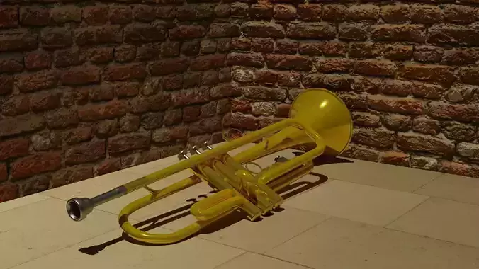 Low poly Trumpet model