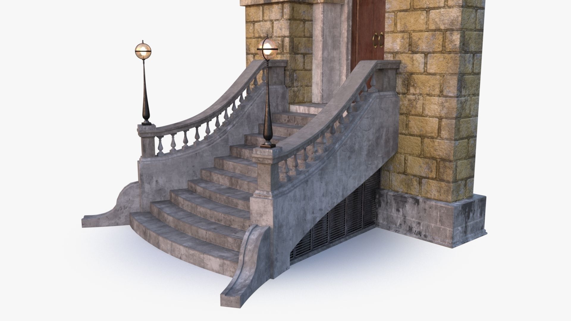 arched Door 0003 3D model_6