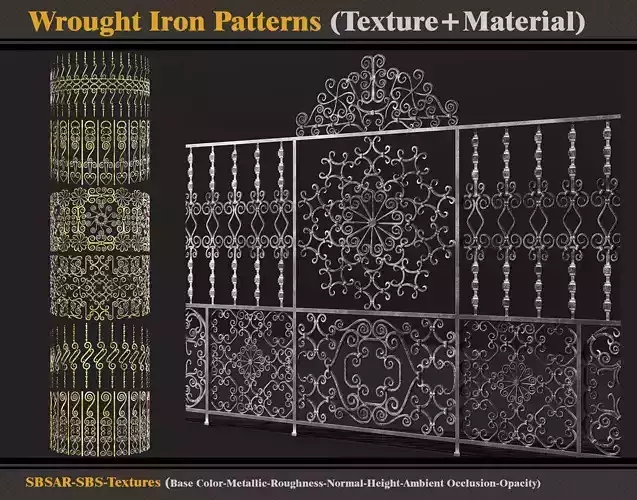 Wrought Iron Patterns -Textures and Materials- Texture
