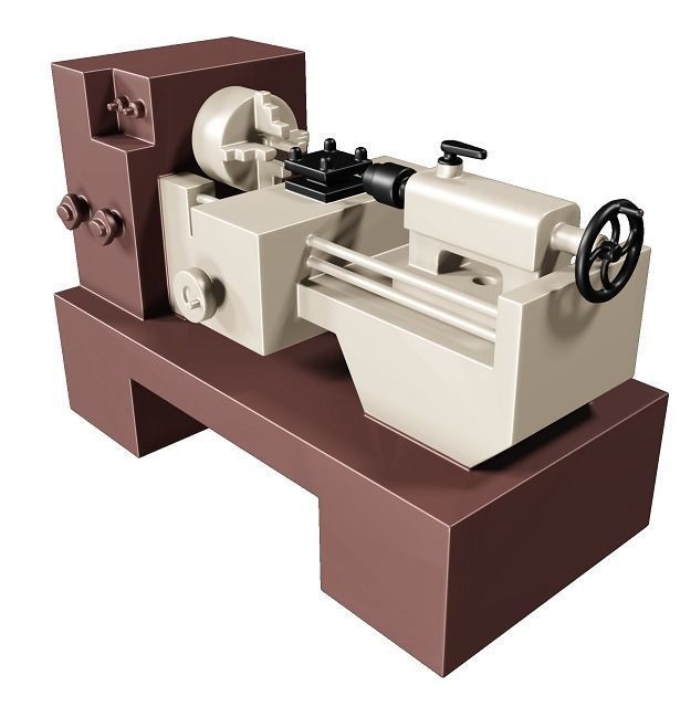 Marvelous Lathe Toy Low-poly 3D model_2