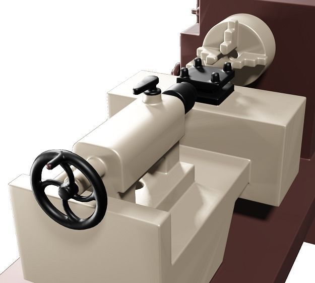 Marvelous Lathe Toy Low-poly 3D model_3