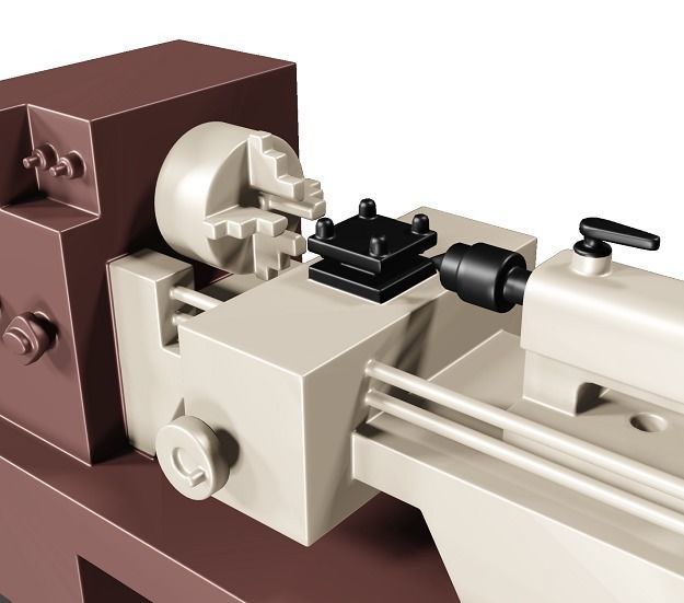 Marvelous Lathe Toy Low-poly 3D model_1