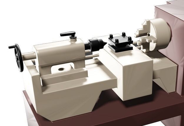 Marvelous Lathe Toy Low-poly 3D model_4