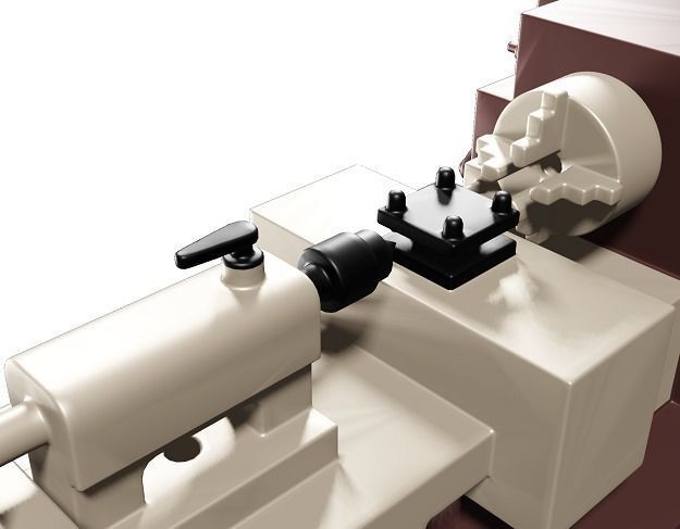Marvelous Lathe Toy Low-poly 3D model_5