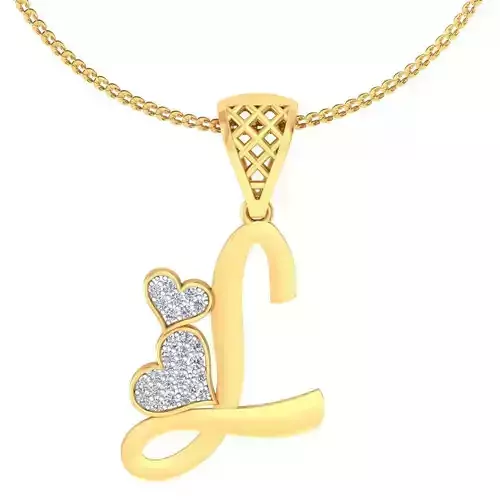 Alphabet Pendant L 3D print model