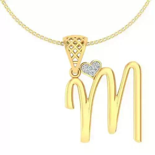 Alphabet Pendant M 3D print model