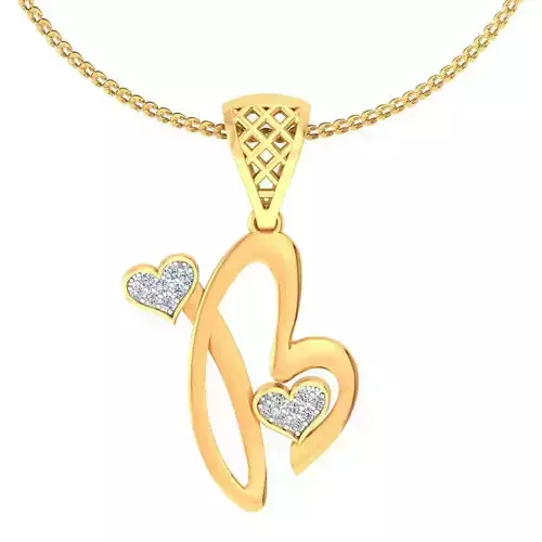 Alphabet Pendant B 3D print model