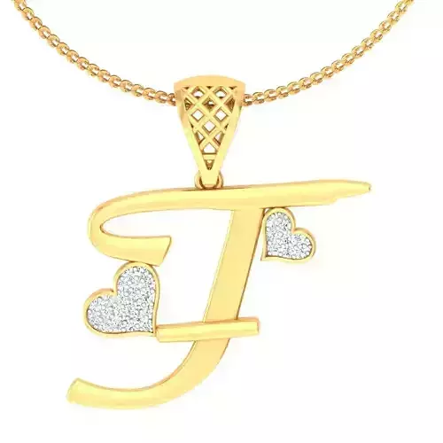 Alphabet Pendant F 3D print model
