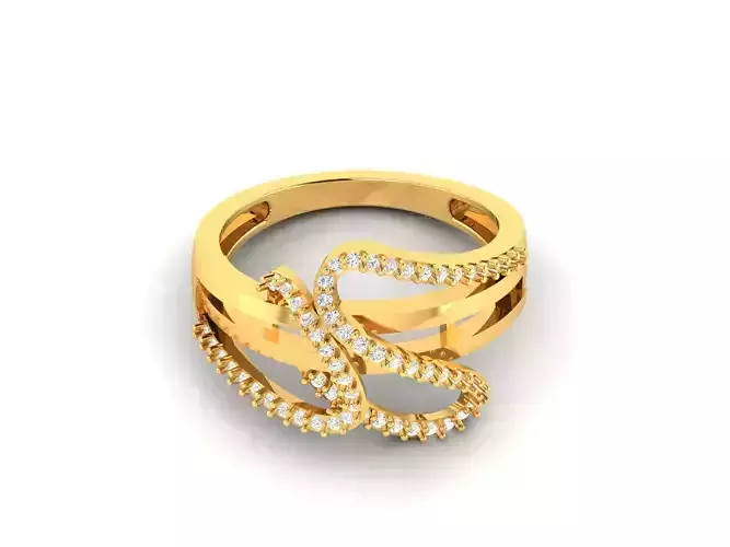 Solitaire Wedding Engagement Women Ring 3D print model
