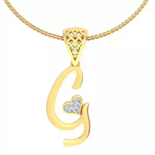 Alphabet Pendant G 3D print model