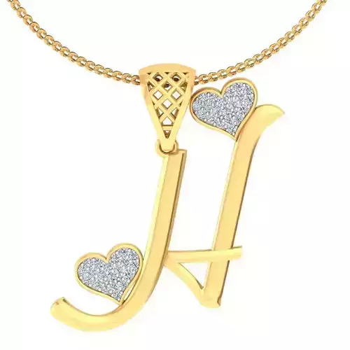 Alphabet Pendant H 3D print model