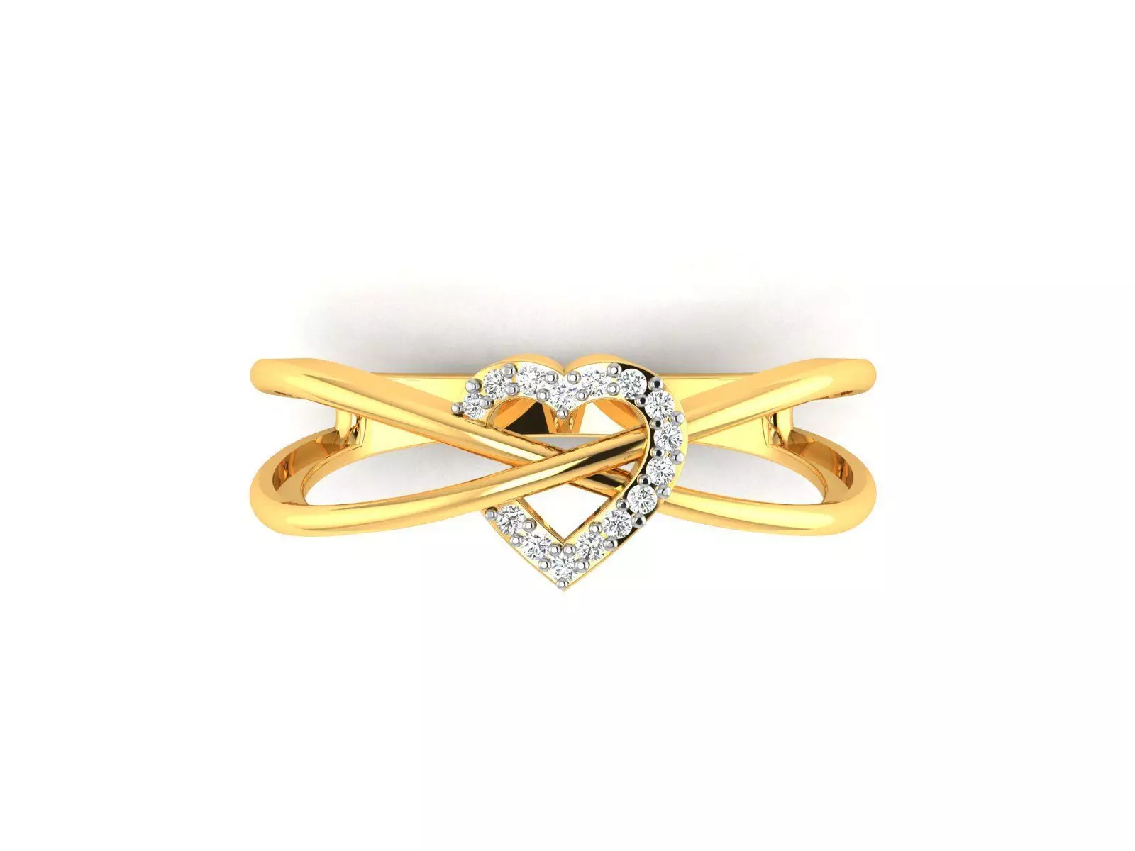 Solitaire Wedding Engagement Women Heart Ring 3D print model