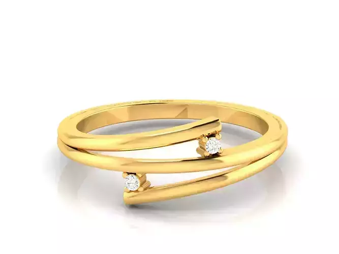 Solitaire Engagement Women Ring 3D print model