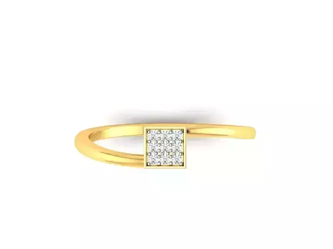 Solitaire Engagement Women Ring 3D print model
