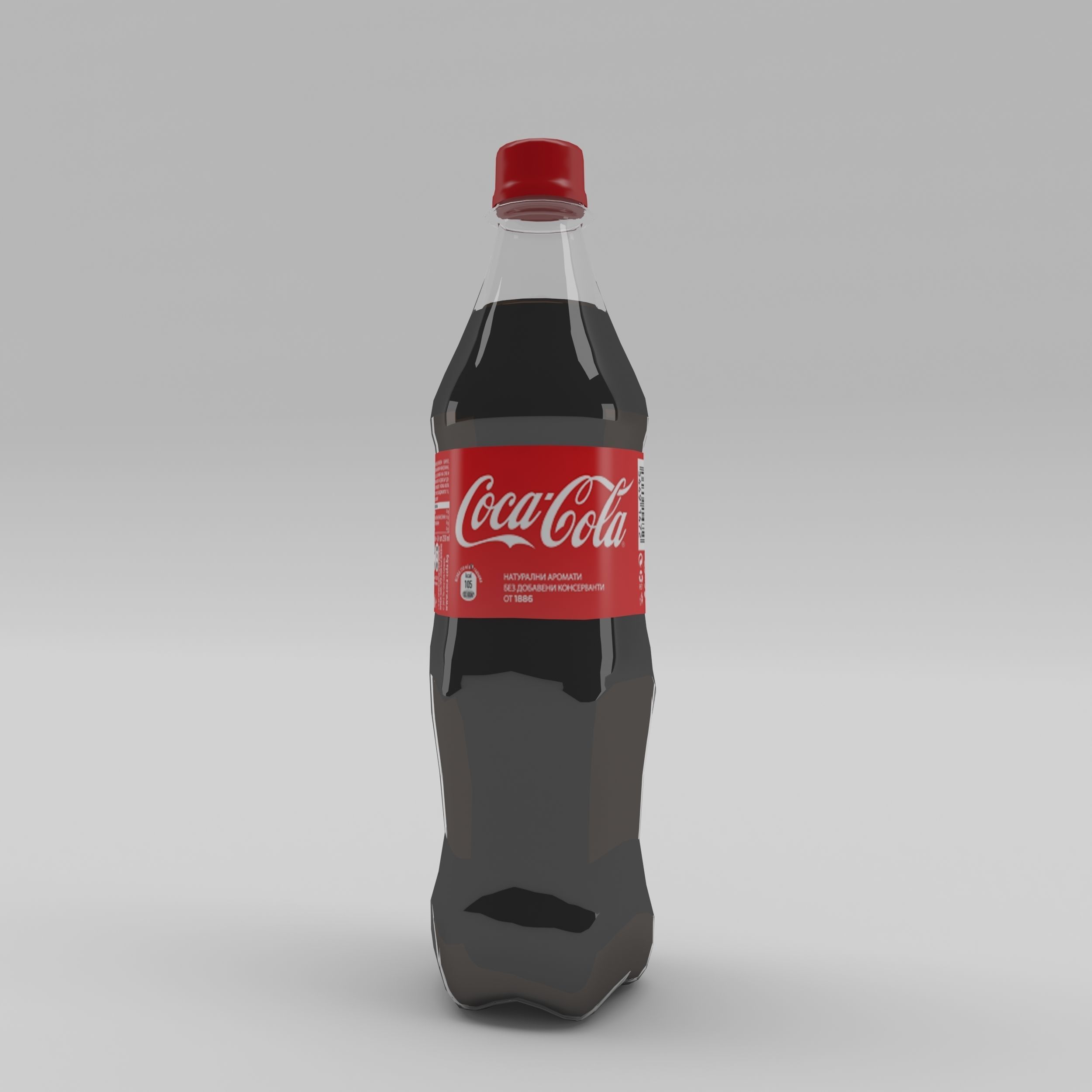 Bottle Coca-cola 1 Low-poly 3D model_5