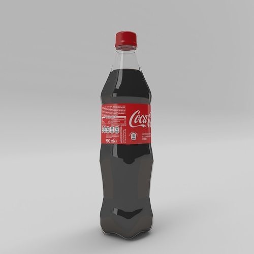 Bottle Coca-cola 1 Low-poly 3D model