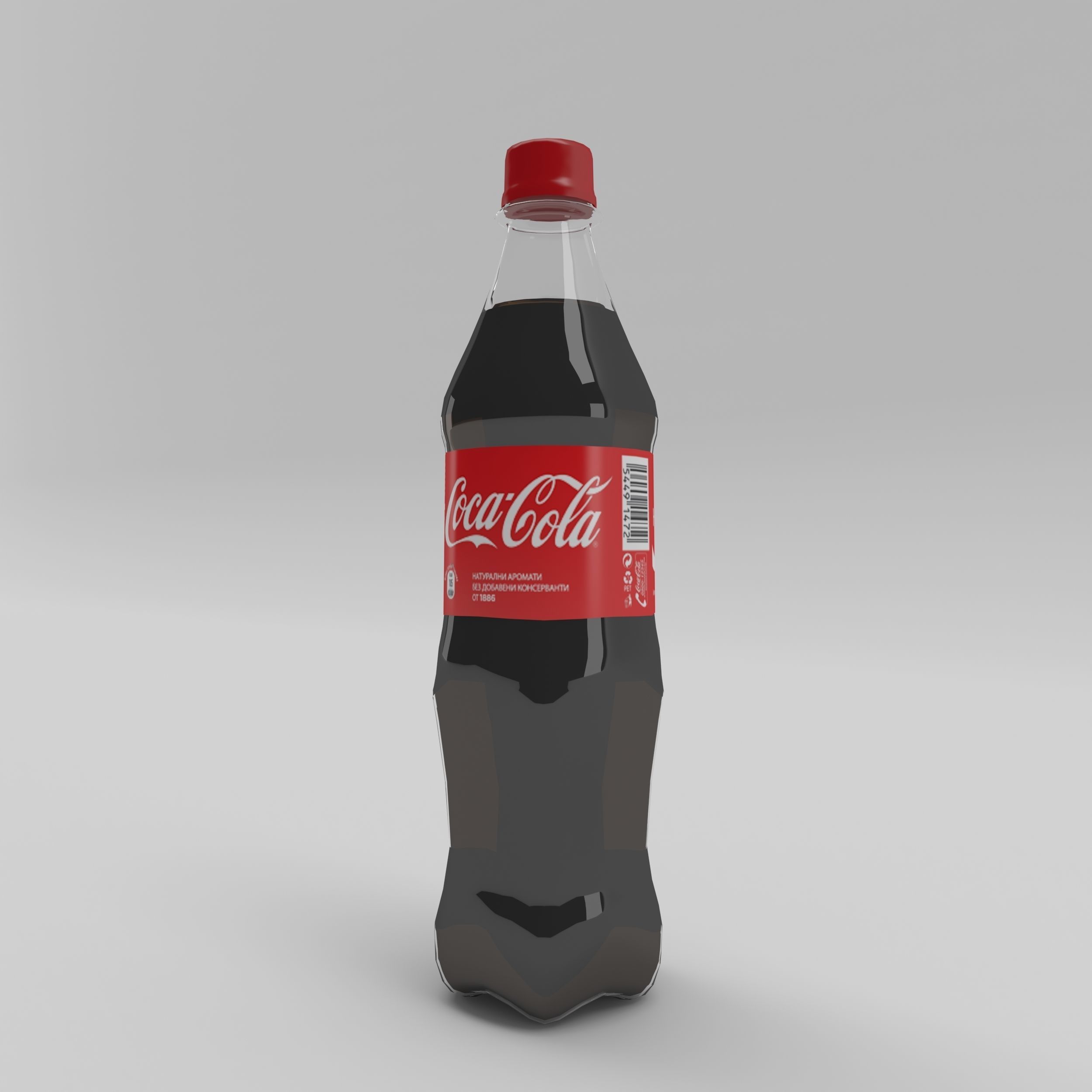Bottle Coca-cola 1 Low-poly 3D model_7