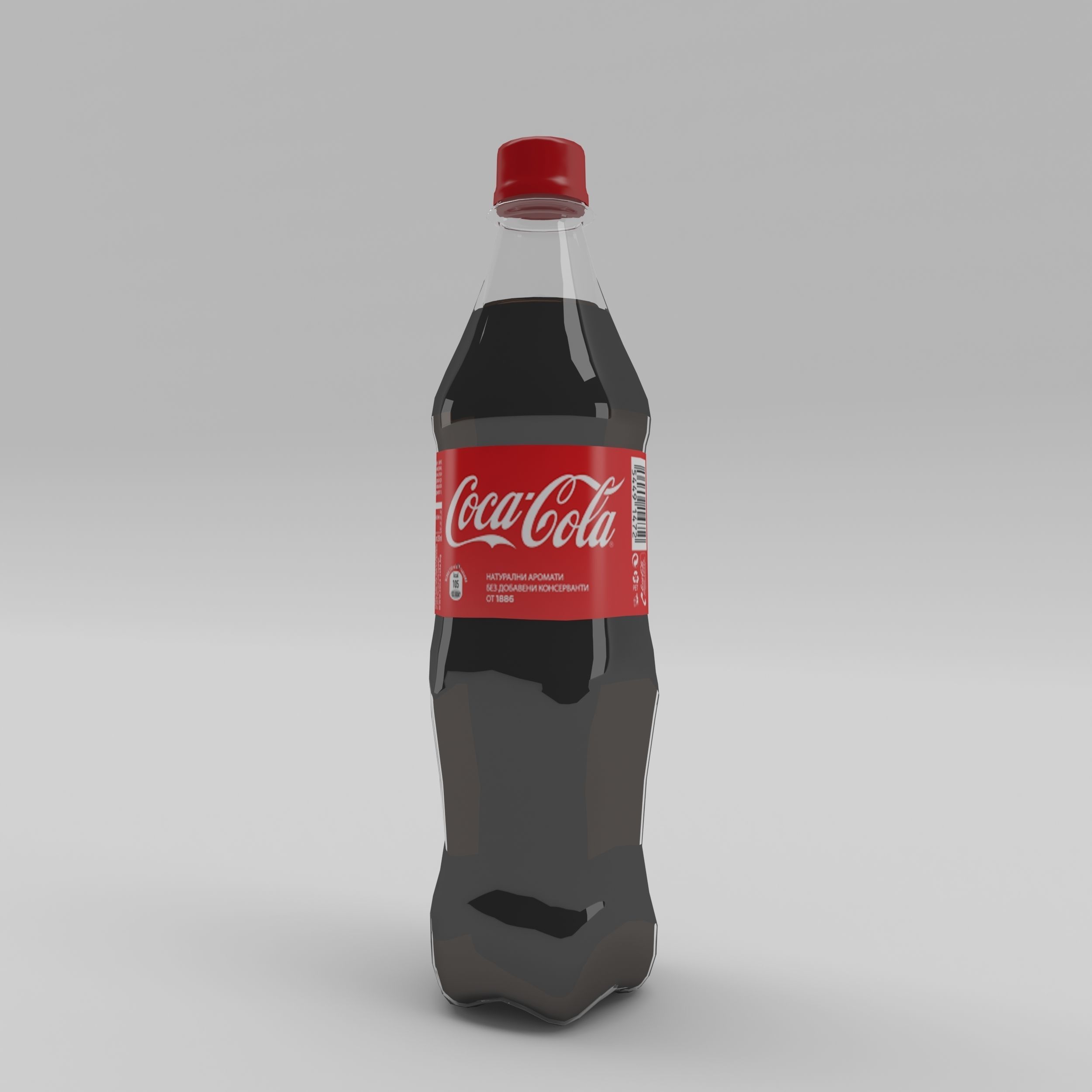 Bottle Coca-cola 1 Low-poly 3D model_6