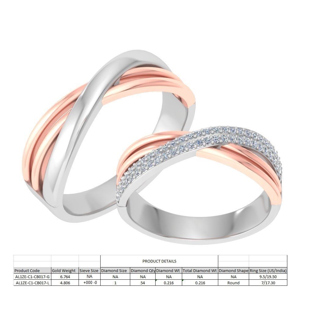 Couple bands 3D print model_9