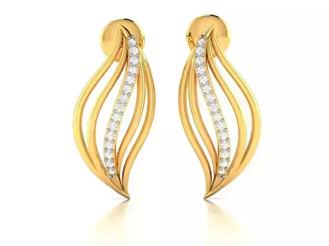 Unique Diamonds Earrings 3D print model Unique Diamonds Earrings 3D print model