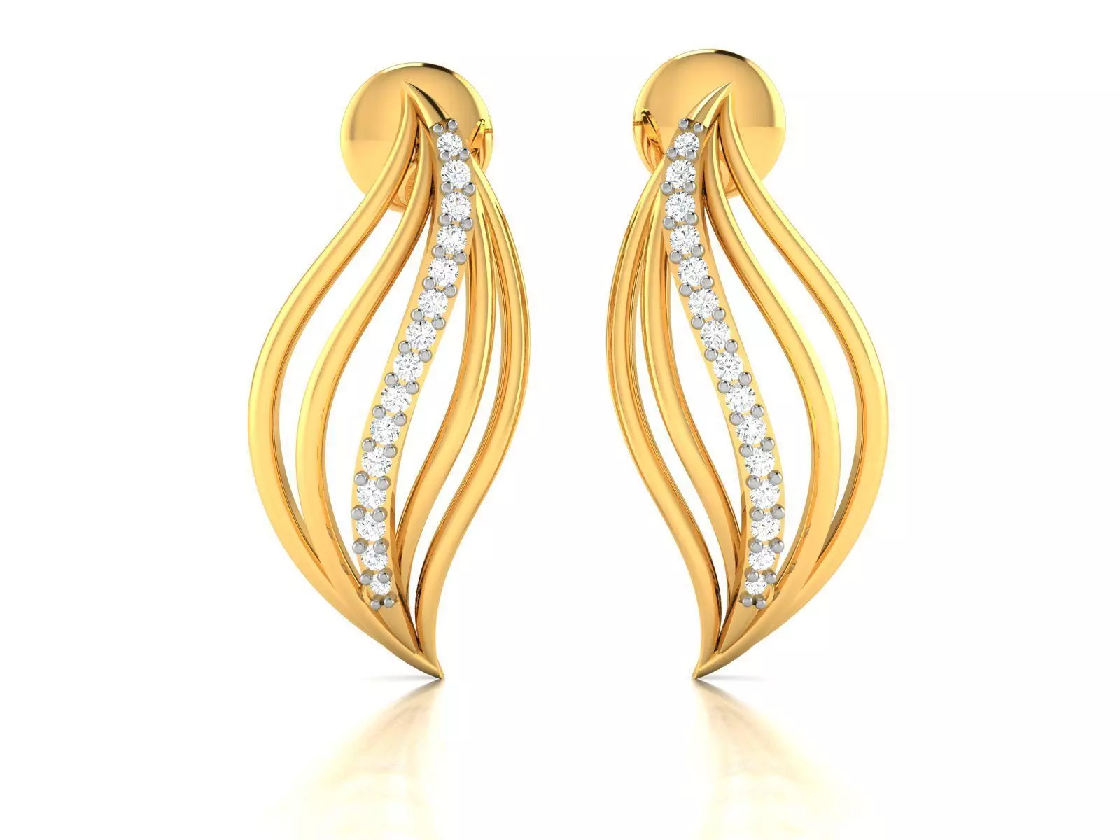 Unique Diamonds Earrings 3D print model_0