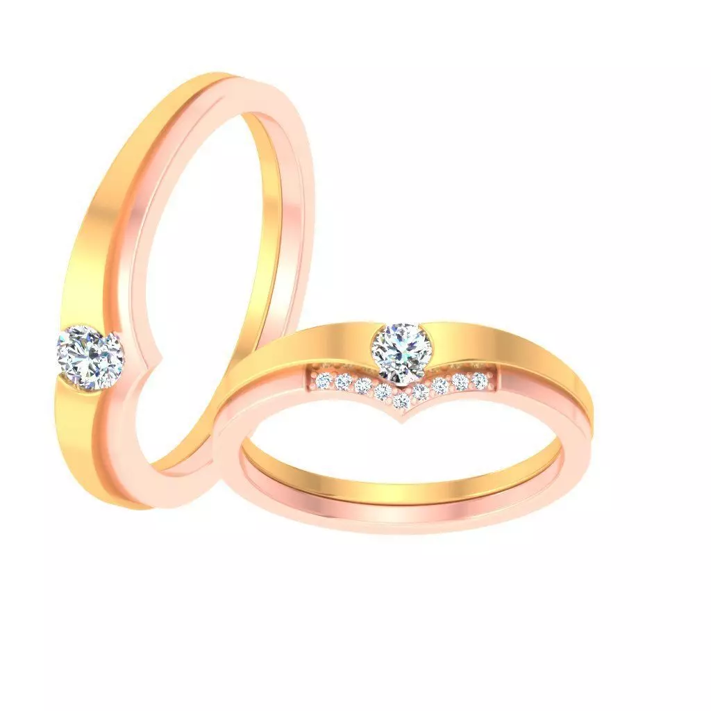 Couple bands 3D print model_0