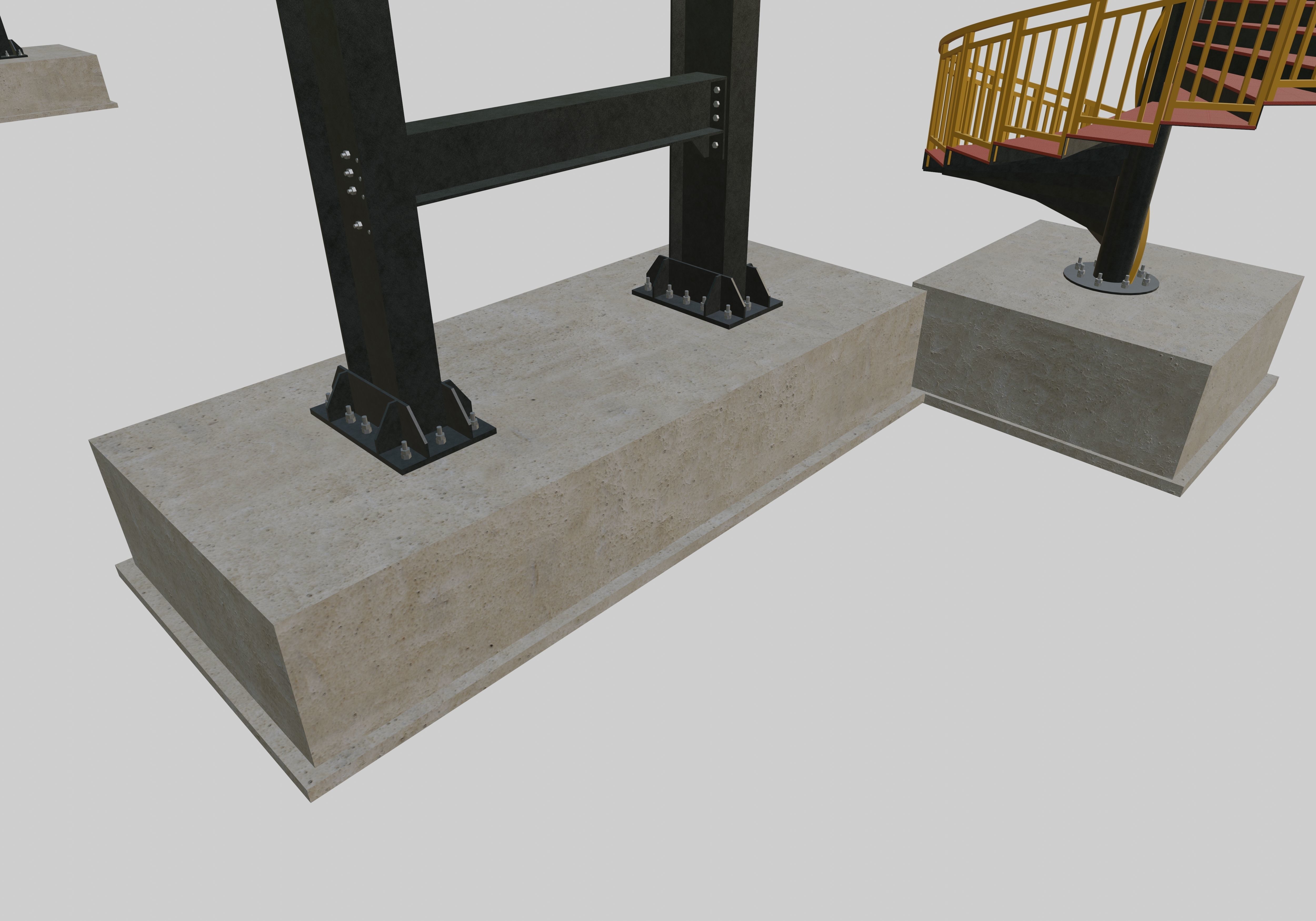 Steel Pedestrian Bridge - Spiral Stair - Truss Type-15 3D model_8
