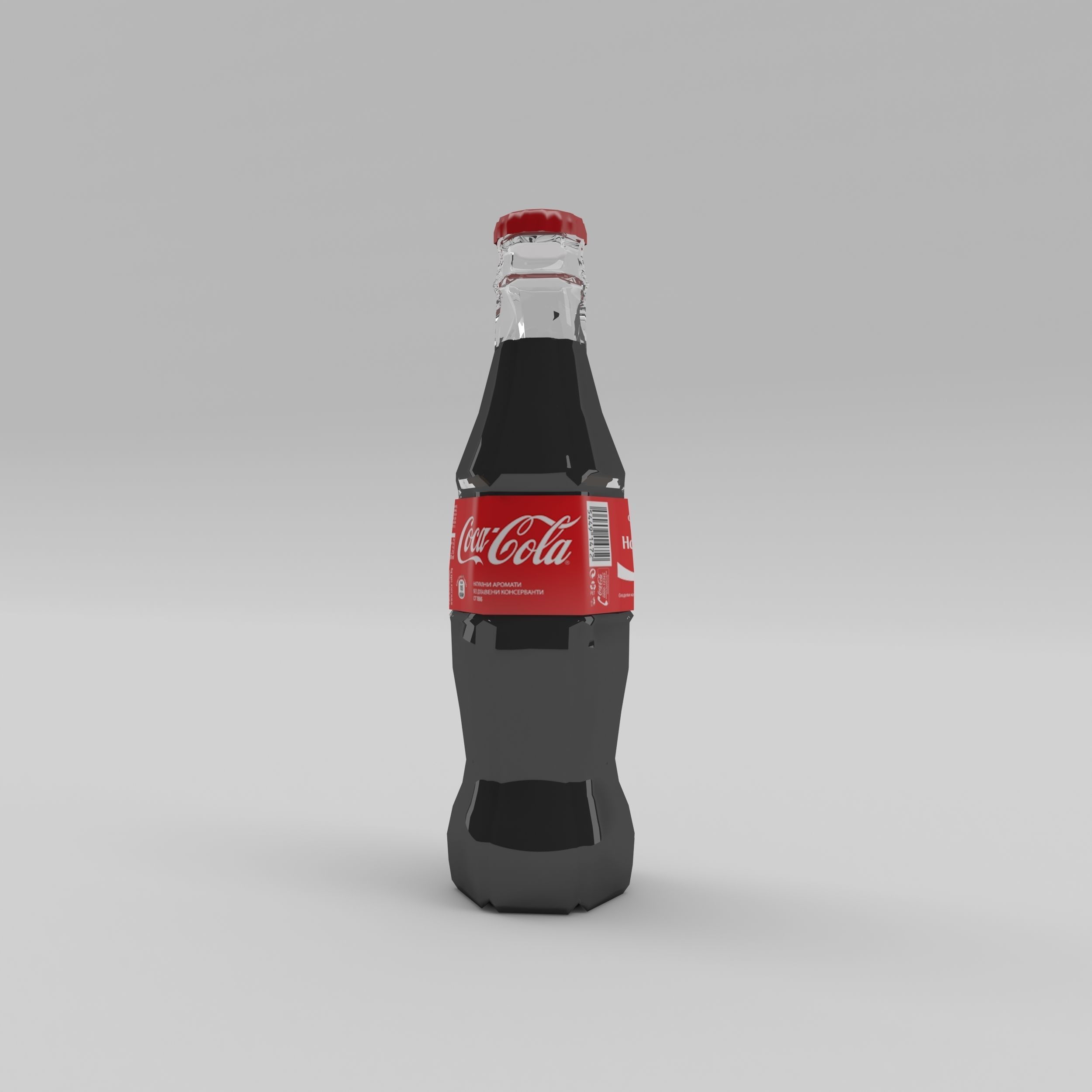 Bottle Coca-cola 3 Low-poly 3D model_6