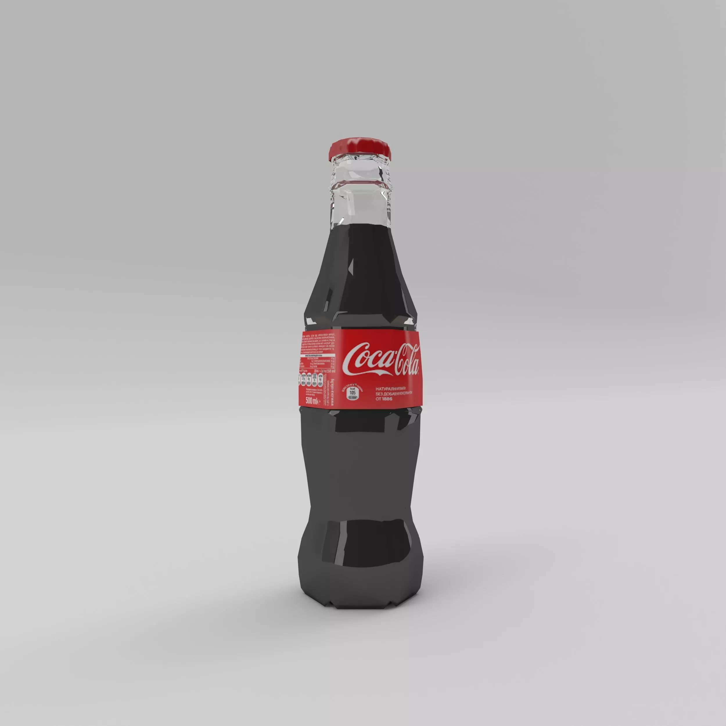 Bottle Coca-cola 3 Low-poly 3D model_0
