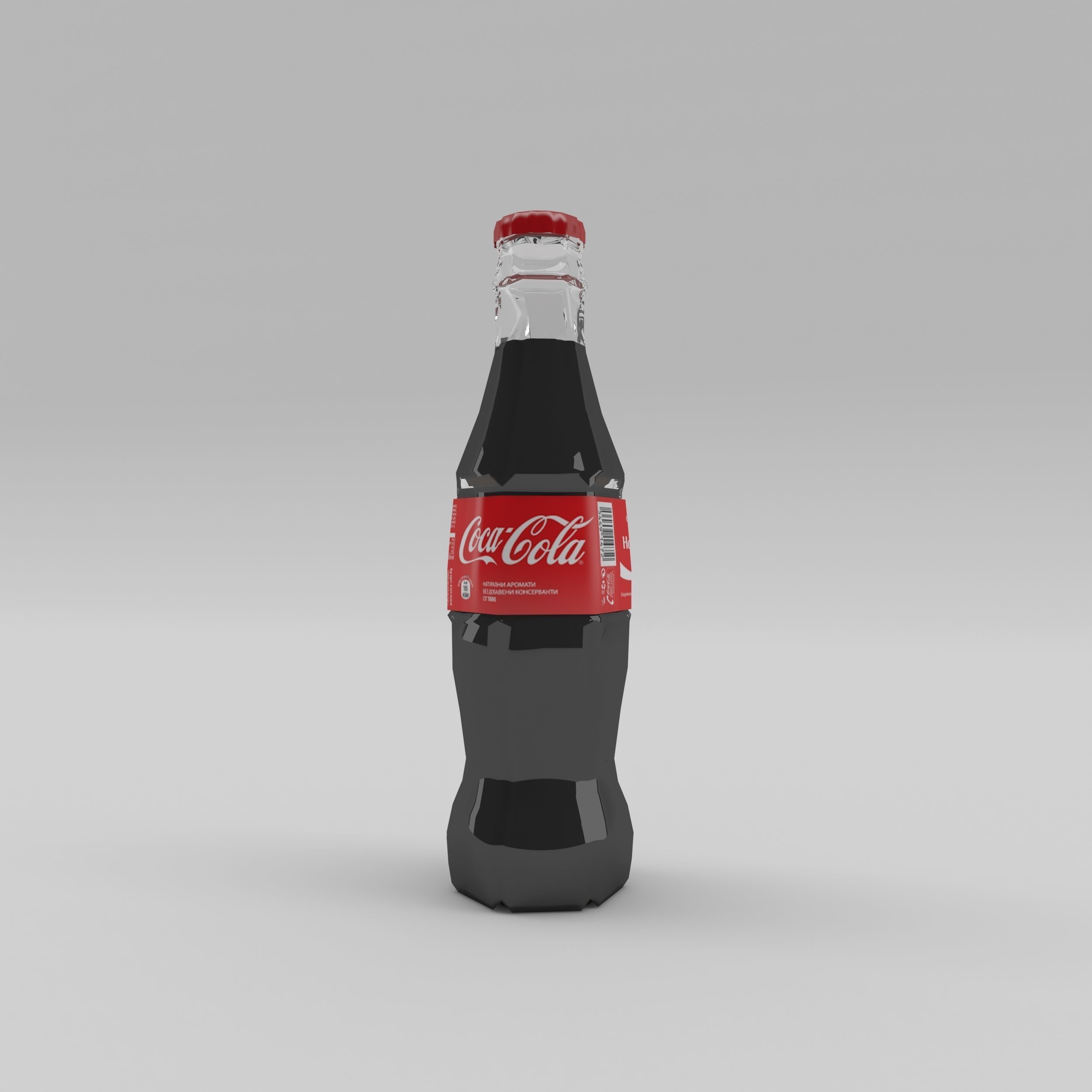Bottle Coca-cola 3 Low-poly 3D model_5
