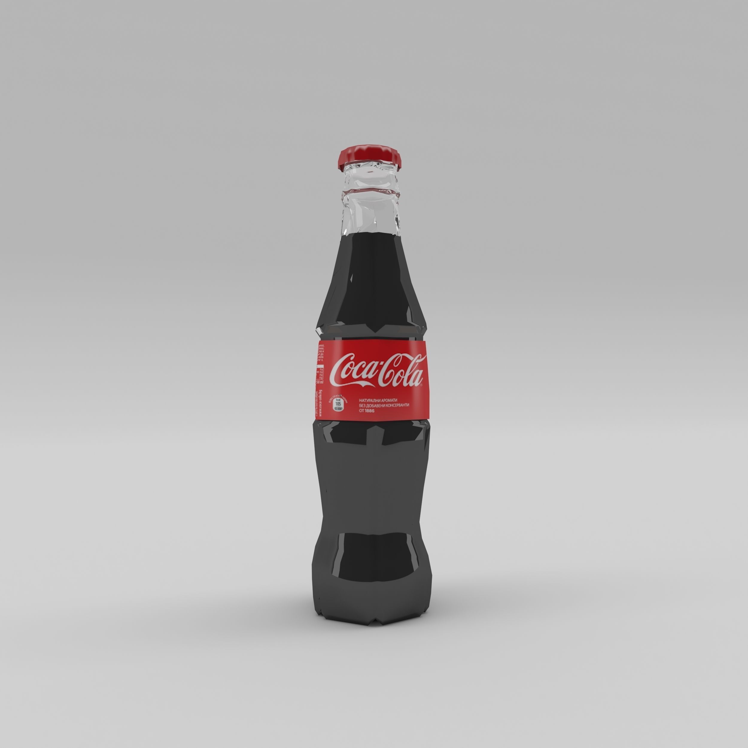 Bottle Coca-cola 3 Low-poly 3D model_3