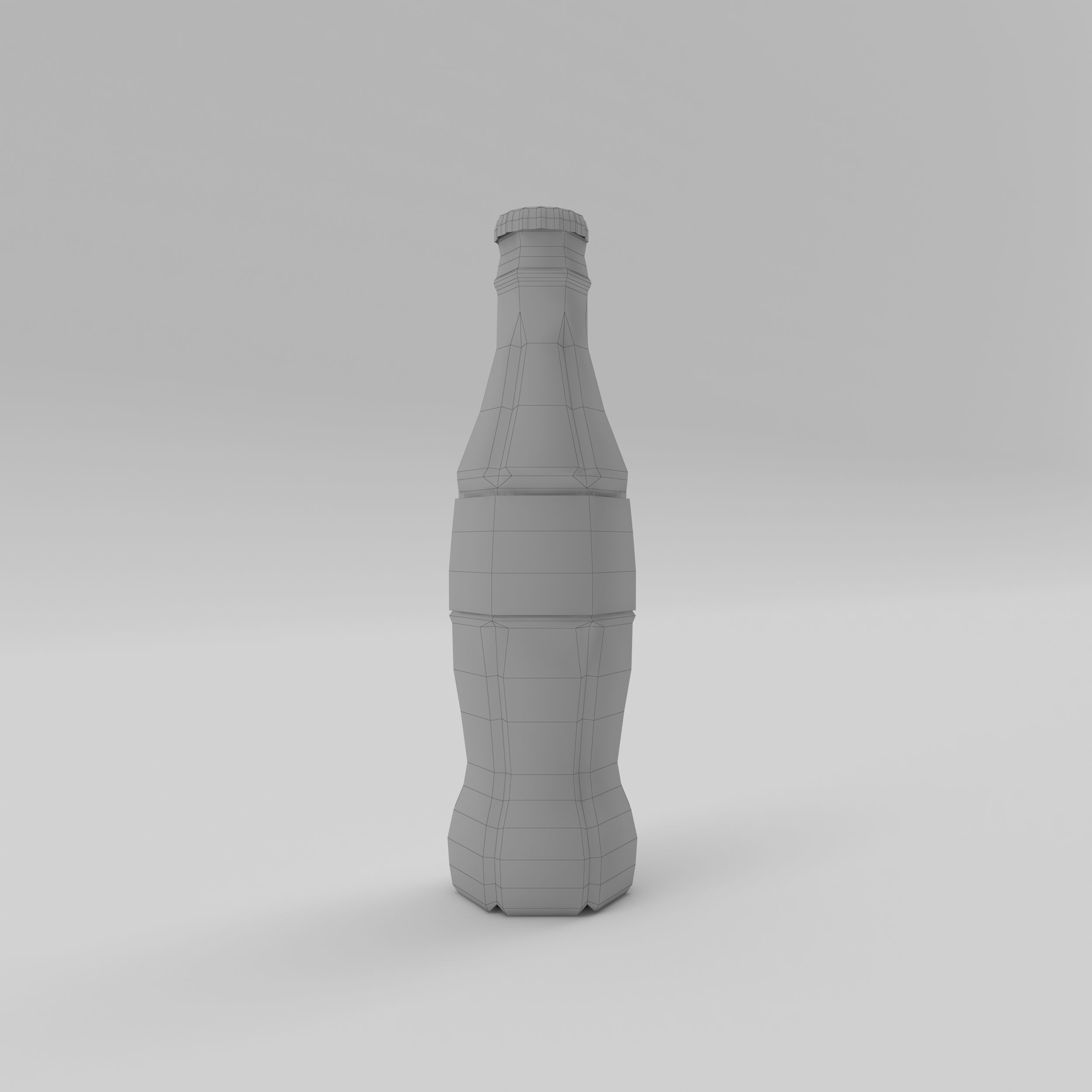 Bottle Coca-cola 3 Low-poly 3D model_1