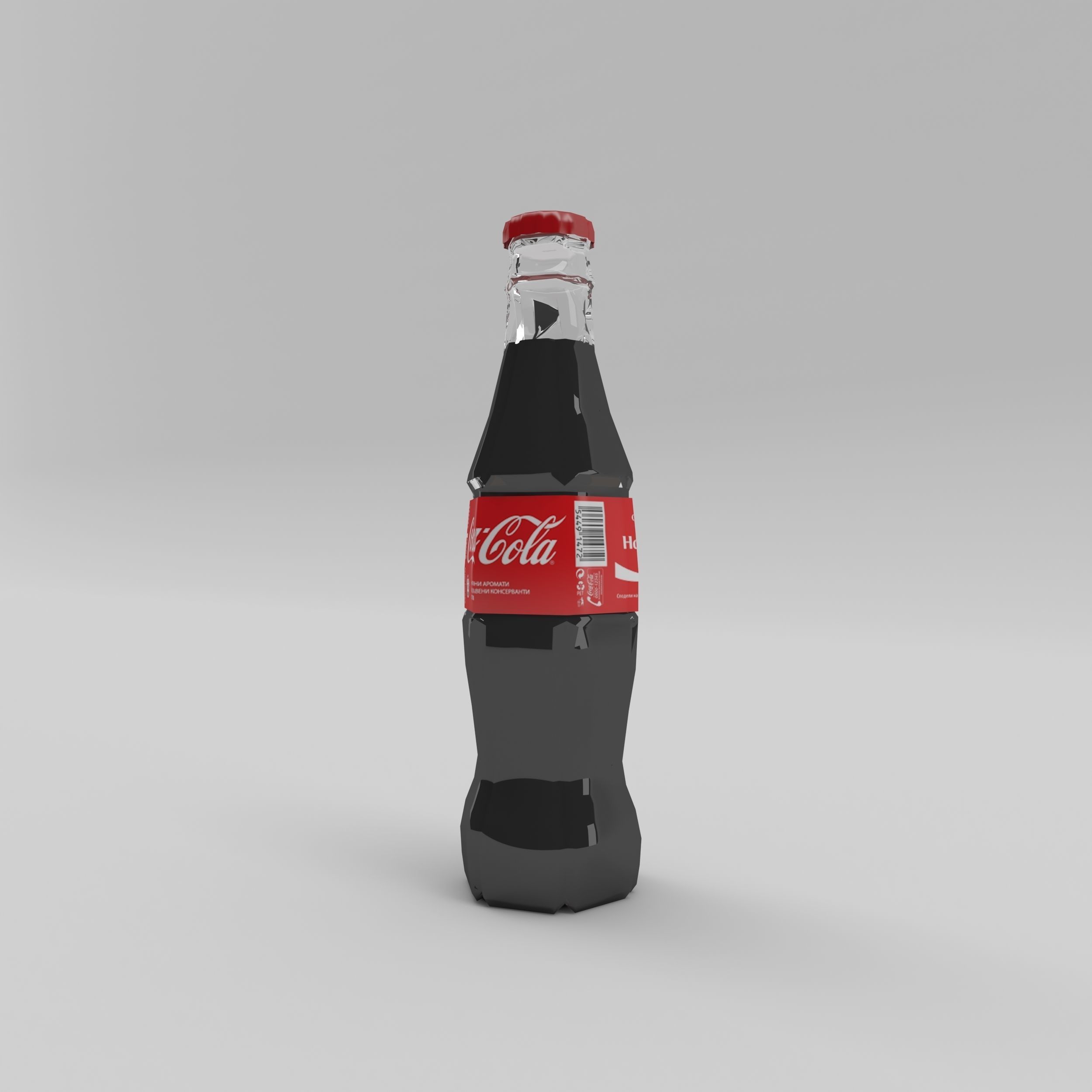 Bottle Coca-cola 3 Low-poly 3D model_7