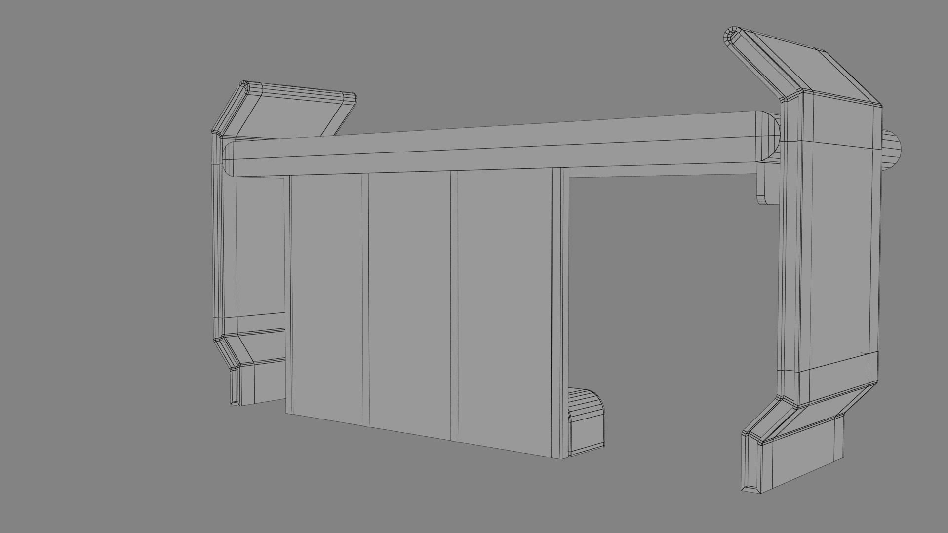 Bus Stop Low-poly 3D model_32